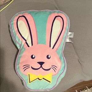 Cute Bunny Pillow with Bow Tie